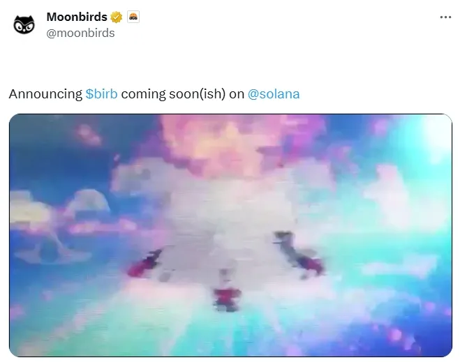 Moonbirds запускают токен brib на Solana, цена коллекции растёт.