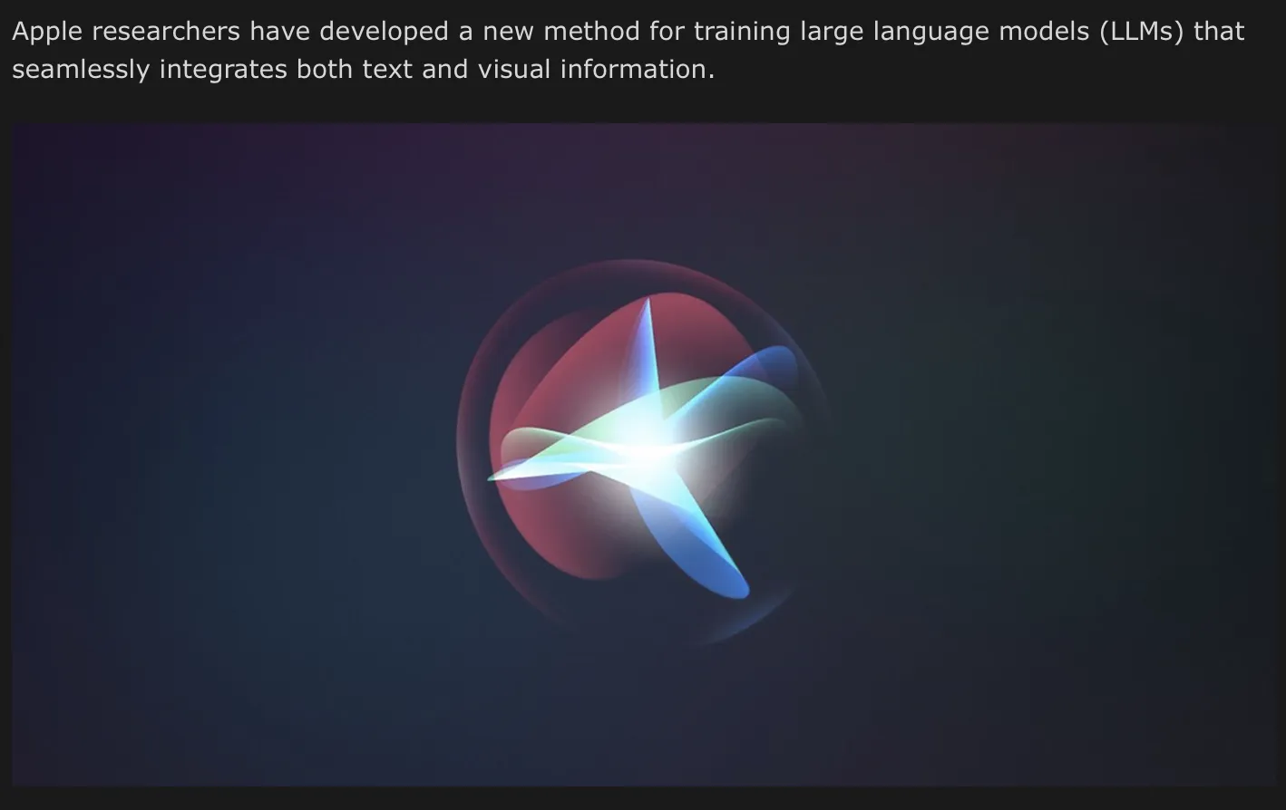 Apple представила новую языковую модель MM1, объединяющую текст и изображения.