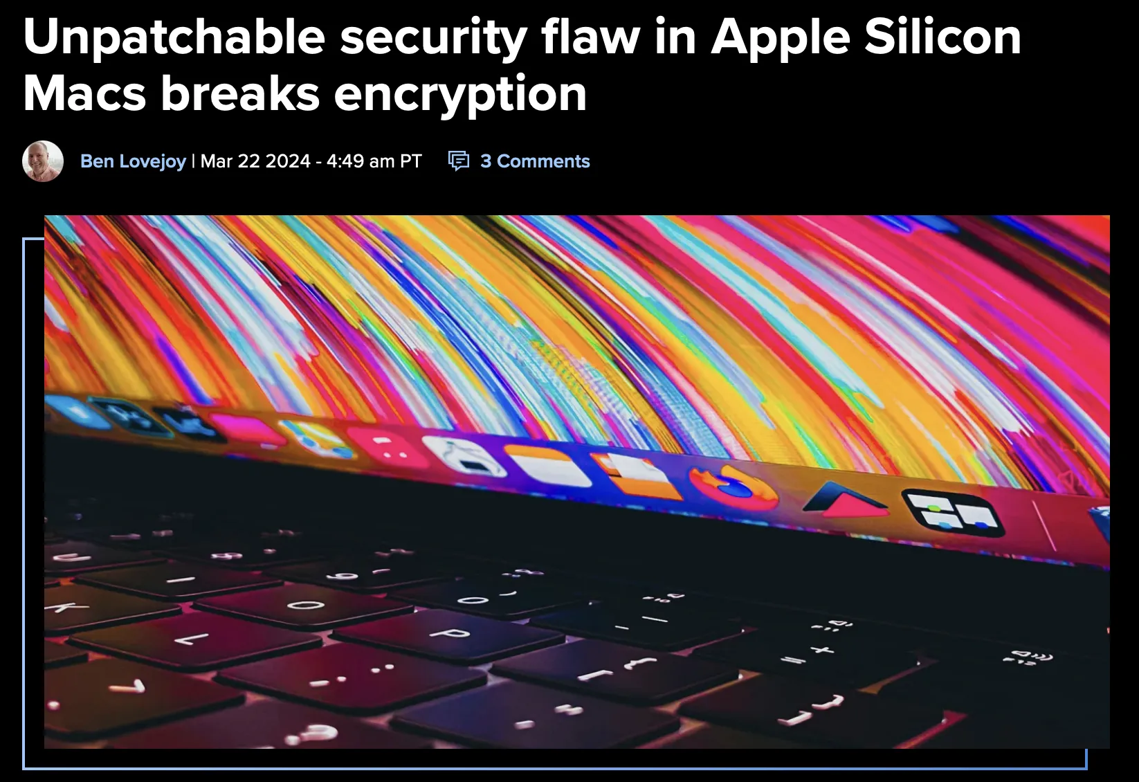 В процессорах Apple Silicon обнаружена критическая уязвимость, обходящая шифрование.